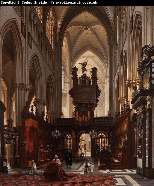 Victor-Jules Genisson Interior of the 'Sint-Salvatorkathedraal' in Bruges